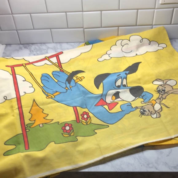 VTG RARE!! Huckleberry Hound Sheet & Pillowcase - Picture 2 of 10